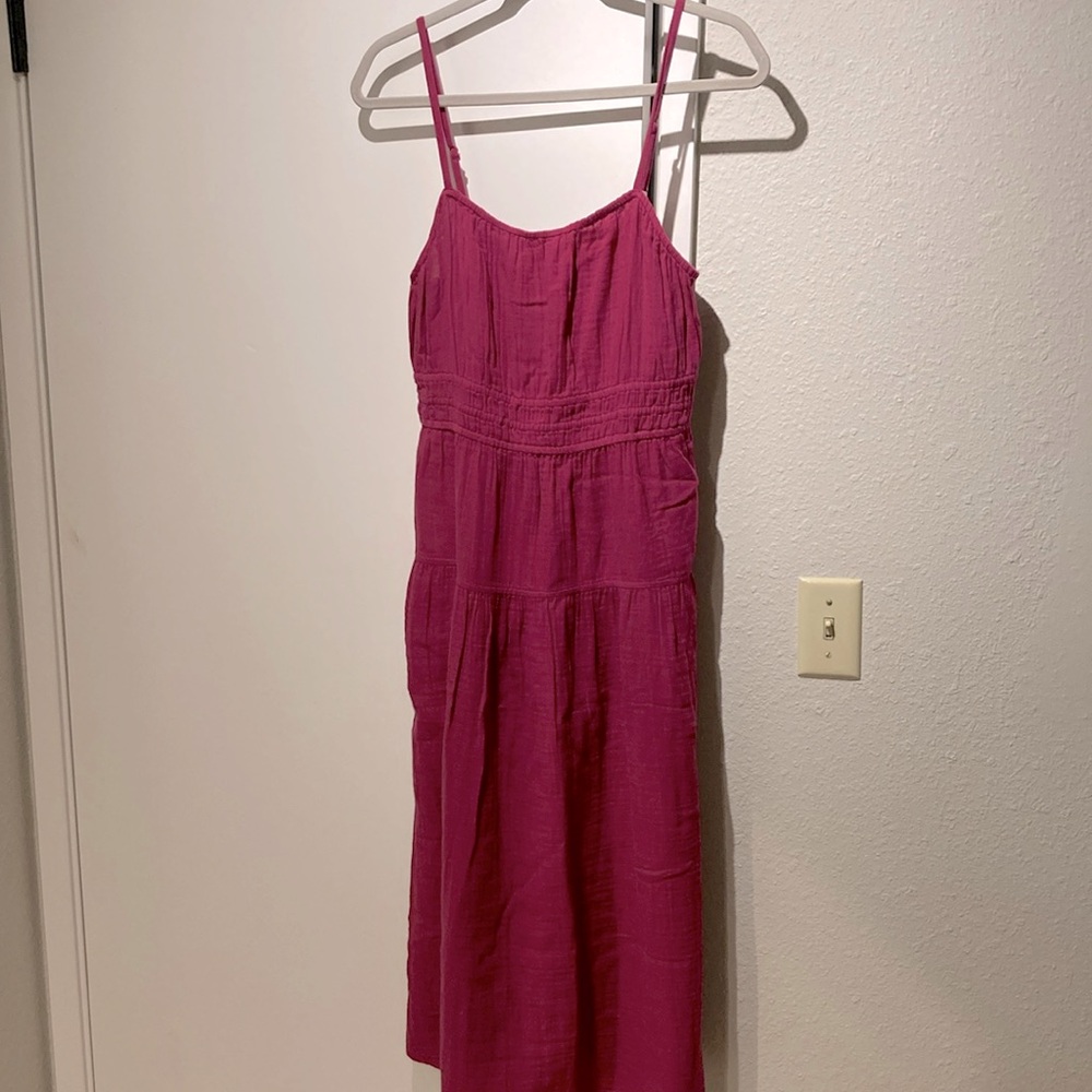 Cotton gauze midi dress